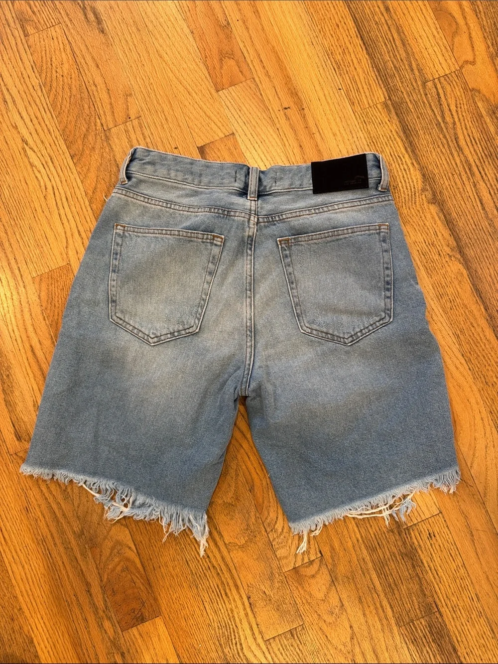 Forever 21 Light Blue Distressed Denim Shorts - Picture 7 of 7